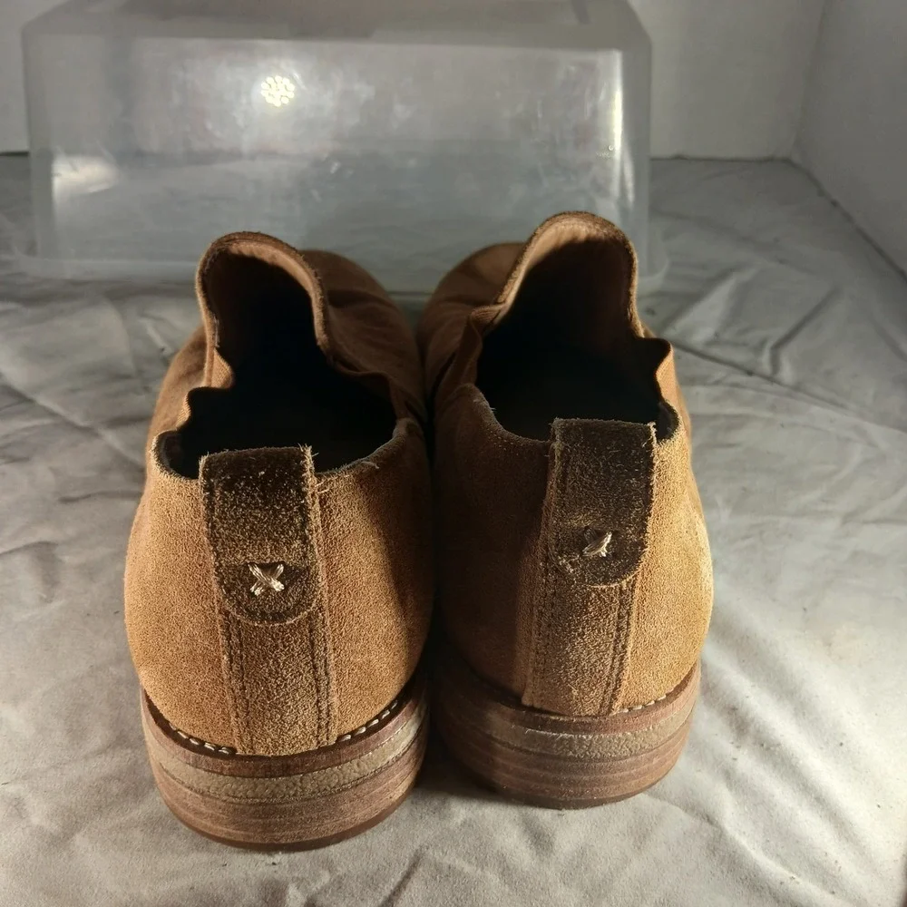 Franco Sarto Justia Tan Suede Shearling Lined Slip On Loafers Mens‎ 9M EUR 39